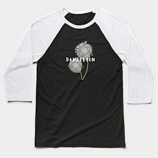 Dandelion Vintage Flora Minimalist Since Established Baseball T-Shirt